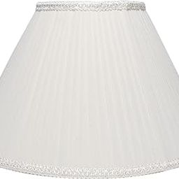 YURA HANDICRAFTS -Lamp Shade, Georgette Fabric Wooden Italian Wooden Crafter Standard Size Tripod Floor Lamp Shade. Only lamp shade (TDH=5”x12”x8”, Off White)-14