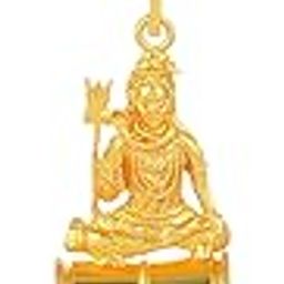 Gold Plated, Shiva Damru Rudraksh Necklace Temple Jewellery Men Women l(NKNI8158)-picture-41