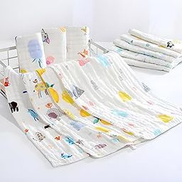 Koochie-Koo Muslin Baby Towels Newborn 500 GSM 50x25cm 6-Layer Set of 3 - Baby Towel for Toddlers & Infants, Versatile Baby Bath Towel, Burp Cloth, Face Towel-15