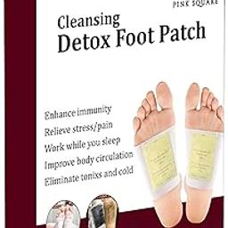 Pink Square Detox Foot Patches for Natural Toxin Removal and Relaxation (Pack of 1, 10 Patches)|Detox Foot Patch for Detoxification Body Detox foot patches Toxin Removal Foot Patches-28