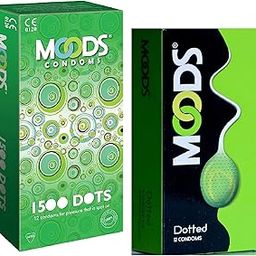 Moods Condoms For Men Dotted Condom Combo Pack 1500DOT+Dotted (2pack in 24condoms)-image-43