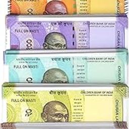 Velinor Dummy Currency Notes Combo, Fun Playing All Indian Rupees Currency Notes, Pretend Play Fake Money Currency for Kids-Rs.10, 20, 50, 100, 200, 500 (20 Each), Multi Color-12