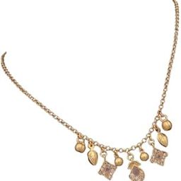 18-Inch Elegant Brass Mangalsutra for Daily Wear with Leaf & Bead Charms and Stone-Studded Gold-Toned Pendant Accents | Heritage Traditional Necklace for Women-image-77