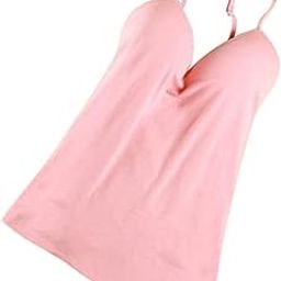 Womens Adjustable Strap Built In Bra Tank Tops Camisole Pink|Clothing, Shoes & Accessories | Womens Clothing | Tops & Blouses-image-49