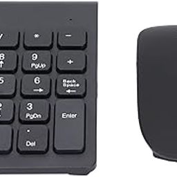Wireless Numeric Keypad, Mini 2.4G 18 Keys 1200 DPI Number Keyboard, Portable Silent Financial Accounting Numeric Keypad Extensions Mouse Combo, for Laptop, PC, Desktop, Notebook-15