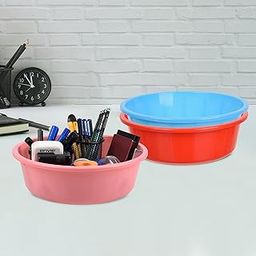 Homestic Pack of 3 Desk Organizer | Stationery Organizer | Multipurpose Organizer | Office Supplies for Pen-Pencil-Staplers | Desktop Organizer | 6 LTR | Red & Sky Blue & Light Pink-image-78