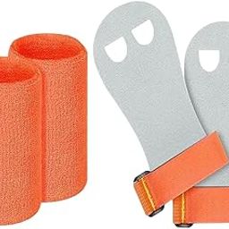 Enakshi® Kids Gymnastics Hand Grips with Wristbands for Weightlifting Multifunctional Orange S|Sporting Goods | Team Sports | Gymnastics | Equipment-image-4