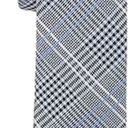 Blue Checkerd Microfiber Necktie For Men-image-2