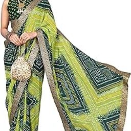 Jacquard Women's Georgette Printed Saree with Blouse Piece (REMY RED)-picture-10
