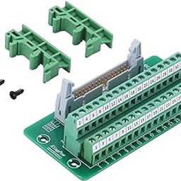 Jienk IDC34 Breakout Board 2x17 34Pins Male Header Terminal Block Connector with C45 DIN Rail Mounting feet for PLC MCU-image-26