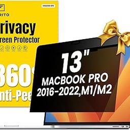 F FORITO 360° Privacy Screen Protector Compatible with MacBook Pro 13 Inch (2016, 2017, 2018, 2019, 2020, 2021, 2022, M1, M2), Anti-Peeping, Anti-Glare and Scratch-Resistant Laptop Privacy Screen-image-17