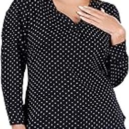 Kelberry Women's Top V-Neck Full Sleeve Polka dot Women-picture-38