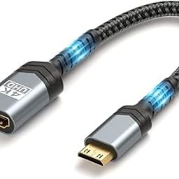 Etzin Mini HDMI to HDMI Adapter, Mini HDMI Male to HDMI Female Cable with 4K 60Hz HDR 3D Compatible for DSLR,Camcorder,Graphics Card,Raspberry Pi,etc. (Mini HDMI) EPL-973H-picture-15