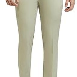Men Slim Fit Solid Pattern Poly Viscose Blend Flat Front Formal Trouser-image-98