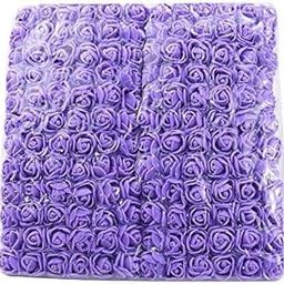 Tia Crafts Artificial Rose Flower Heads 144pcs Mini Fake Roses DIY Wedding Flowers Accessories Make Bridal Hair Clips Headbands Dress (Light Purple)-image-13
