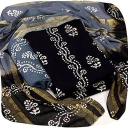 Women's Rajasthani Jaipuri Cotton Battik Print Hand Dyed Ethnic Daily Festival Office Suits Set Dress Material with Pure Cotton Gold Designs Dupatta-picture-26