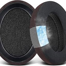 SOULWIT Cooling-Gel Earpads Cushions Replacement for Sennheiser HD650, HD660 S, HD660S2, HD600, HD6XX, HD58X, HD580, HD565, HD545, HD535 Headphones, Ear Pads with Ice Silk Fabric - Dark Coffee-31