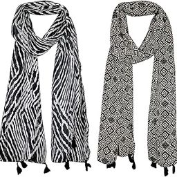 STOLE STUDIO Multicolor Floral Fashionable Summer CHIFFON Scarf-image-9