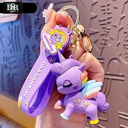 MIK Unicorn Keychain for Girls | Cute Anime Key Ring | Rubber-picture-10