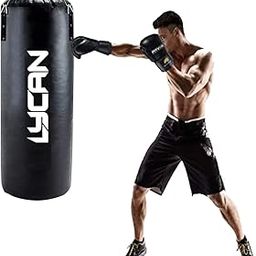 Lycan UNFILLED Premium SRF Punching Bag with Chain Black # 2 Feet-image-8