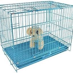 PSK Easy to Move with Removable Tray Iron Cage/Crate/Kennel for Dog & Rabbits cat (24 inch)-image-27