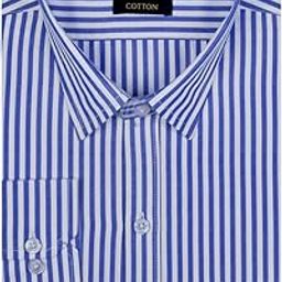 Men's Striped Full Long Sleeves Regular Fit Cotton Formal Checkred Shirts(GCR79)-image-62