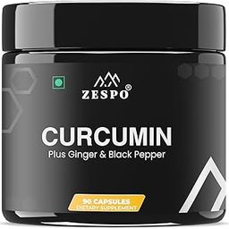 Zespo Curcumin with Ginger & Black Pepper – 1000mg Curcumin Extract for Joint Mobility, Digestive Support, Immune Strength, Antioxidant Boost & Inflammation Balance – 90 Veg Capsules-image-77