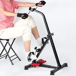 Seafrrzios Exercise Bike Indoor Cycling Stationary Spin Bicycle Home Gym Cardio Training, Portable Exercise Bike, Arm Leg Training Device with Adjustable, Non-Slip Suction Cup-picture-30