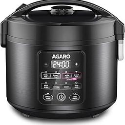AGARO Regal Electric Rice Cooker, 3 Litres Ceramic Inner Bowl, 750gms (approx. 5 cups) raw rice, SS Steamer, Preset Cooking Functions, Preset Timer, Keep Warm Function, LED Display, Black-19