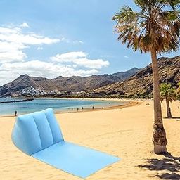 Calyrex Inflatable Back Cushion Portable Beach Reclining Lounger Wedge Shape Lounger Cushion Beach Mat Foldable Waterproof Flocking Back-Rest Chair for Outdoor Camping-image-86