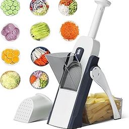 Multipurpose Mandoline Slicer Dicer Grater Vegetable Chopper for Kitchen, Manual Onion Sabji & Salad Cutter, Vegetables Cutting Machine, Hand Press Push Chopper with 30 Different Cuts-image-46