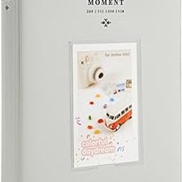 CAIUL Compatible 128 Pockets Mini Photo Album for Fujifilm Instax Mini 7s 8 8+ 9 25 26 50s 70 90 Film, Polaroid PIC-300 Z2300 Film (Smokey White)-picture-5