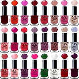 NOY Shine Nail Paint Polish Combo Set of 24 Multicolor Bulk Rate Nail Lacquer Combo - Violet,Brown,Nude,Light Grey,Pink,Dark Wine,Nude,Orange,Pink and Many More-picture-10