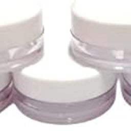 Shree MAHA Empty Acrylic San Jar Transparent Cosmetic Container with Leakproof Inner lids for Lip Balms, Body Butters, Eyeshadow, Cosmetics (8 grm) (Pack of 10)-6
