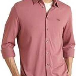 Men's Pink Cotton Solid Regular Fit Shirt-image-3