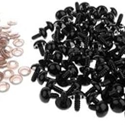 CALANDIS™ 3x100 Pieces Black Plastic Safety Eyes with Backs for Dolls DIY Making 14MM | Other Stuffed Animals | Stuffed Animals-image-41