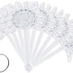 Enakshi® 5x120pcs Fan Shape Nail Art Tips Display Ring Polish Board Practice Sticks Clear|Health & Beauty | Nail Care Manicure & Pedicure | Nail Practice & Display-image-60