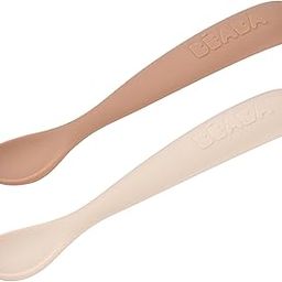 Beaba Set of 2 1st Stage Silicone Spoons - Clay/Praline-image-76