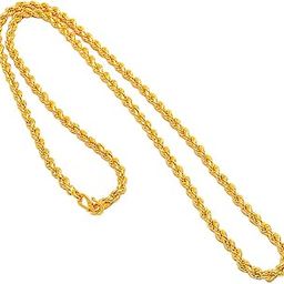 Locket & Chain Rope & Rassi Gold Plated GANESH JI, HANUMAN JI, LORD SHIVA OM ॐ, DURGA MAA, RADHA KRISHNA JI & FISH MACHALI Pendant with Chain for Men-Women-13