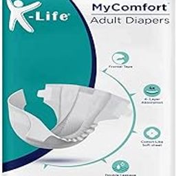 K-life Premium Anti-Bacterial 4layer Absorption Unisex Tape Style Adult Diapers | Pack of 1 | 10 Count | Extra Large (Waist Size 48-57 inch|121-144 cm)-picture-14