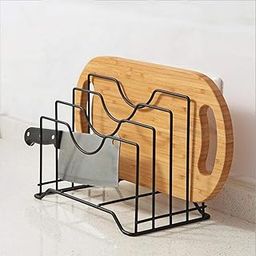 Craftize Mstore Multifunctional Kitchen Cabinet Pantry Pan and Pot Lid Organizer Rack Holder Multifunctional Kitchen Cookware Organizer Space SavingStorage Rack,Black (Classic)-30