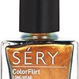 SÉRY Color Flirt Nail Paint, Color Shifting Polish, Chip-Resistant, 6 Days Long Lasting, Enriched With Avocado Oil And Vitamin E, Glossy Finish, Golden Green Shifting Treat, 10Ml-46