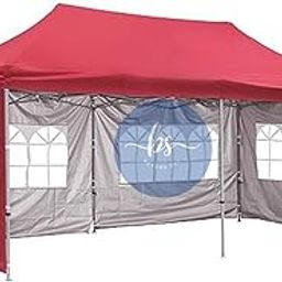 Beyond Sky Outdoor Tent/Gazebo Tent for Events with 3 Open Close Side Covers Canopy Easy Foldable & Portable Weather-Resistant (10 X 20Ft) (RED)-image-78