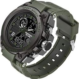 AIMES Plastic Analog-Digital Men's Watch (Black Dial Colored Strap)-image-8