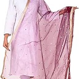 traditions bazaar Women's Net Embroidered Four Side Lace Dupatta-picture-46