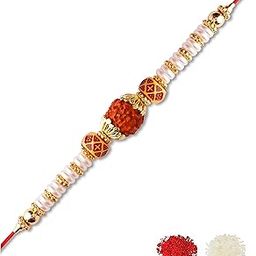 Unisex-Adult Bhavika Enterprises Rakhi For Brother Rakhi Set Rakhi Bracelet For Brother Designer Rakhi Rudraksha Rakhi Raksha Bandhan Rakhi For Bhaiya Bhabhi Rakhi Multi Designed, (Design-1)-image-12