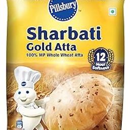 Pillsbury Gold Madhya Pradesh Sharbati Whole Wheat Atta | Upto 12 hours of Softness| 5kg-image-52