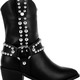 Studded Harness Detail Boots-image-67