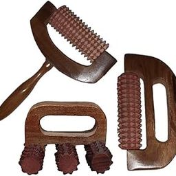 FA INDUSTRIES® Wooden Back & T-Massager for Back Pain Relief and Muscle Recovery, Manual Back Massager Wood Therapy Massage Tool (Set of 3)-image-32