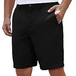 Men's Woven Solid Color Short Mid-Rise Straight Leg Shorts (2027)-image-74